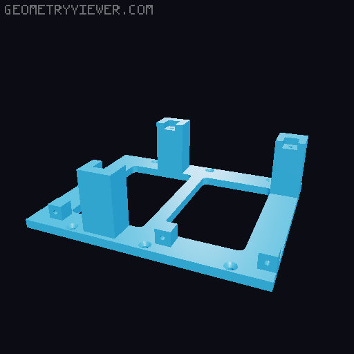 Network Storage - 4 Bay / 3.5" / ITX NAS 3D model thumbnail