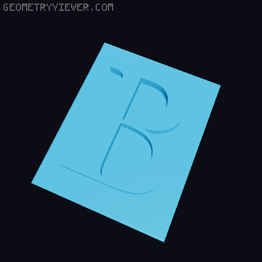Customizable Name Plate 3D model thumbnail