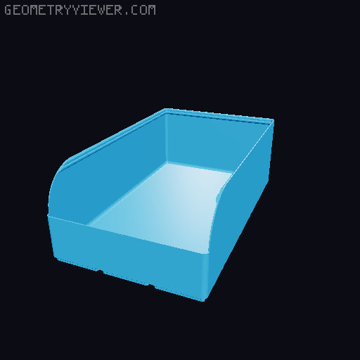 Gridfinity rouded bins collection all sizes 3D model thumbnail