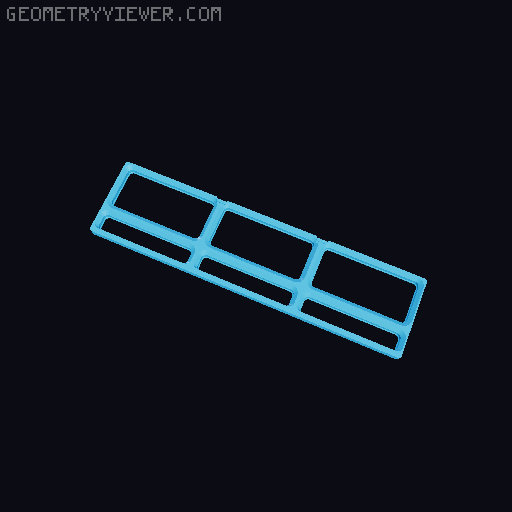 Gridfinity Clip Base - Half Grid Spacers 3D model thumbnail