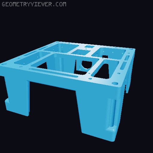 Rook MK1 Bottom Frame For Longer Rods 3D model thumbnail