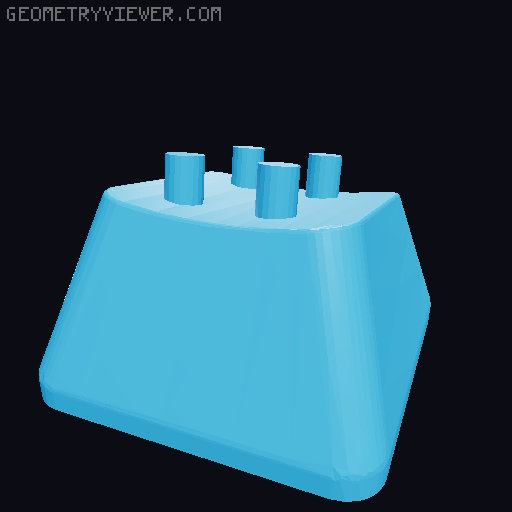 Keycaps with Braille 3D model thumbnail