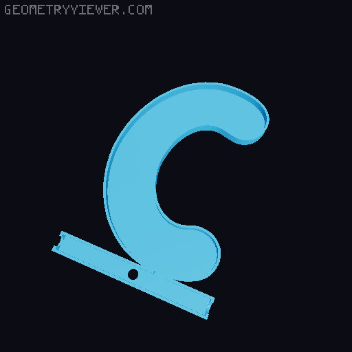 Glowing WLED or LED all alphabet letters and all numbers 8.5 cm high 3D model thumbnail