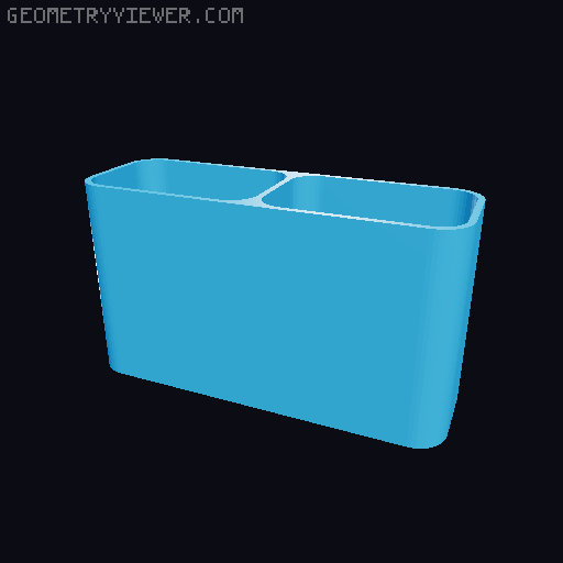 Bin for Ikea skadis - 564 models - hooks need support 3D model thumbnail