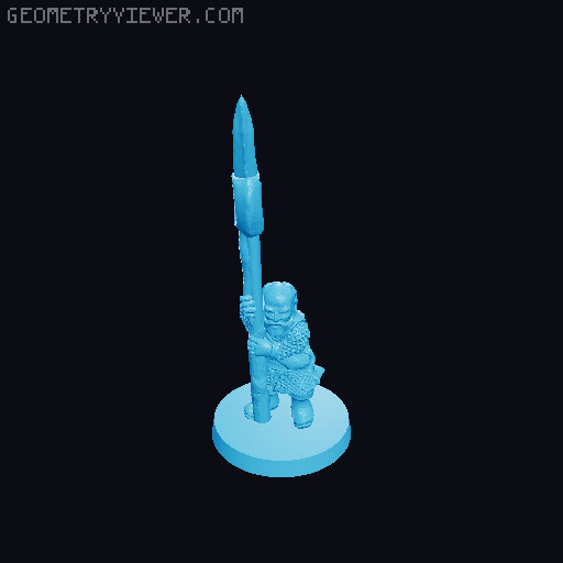 Axemen of Lossarnach 10mm Scale 3D model thumbnail