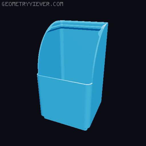 Gridfinity rouded bins collection all sizes 3D model thumbnail