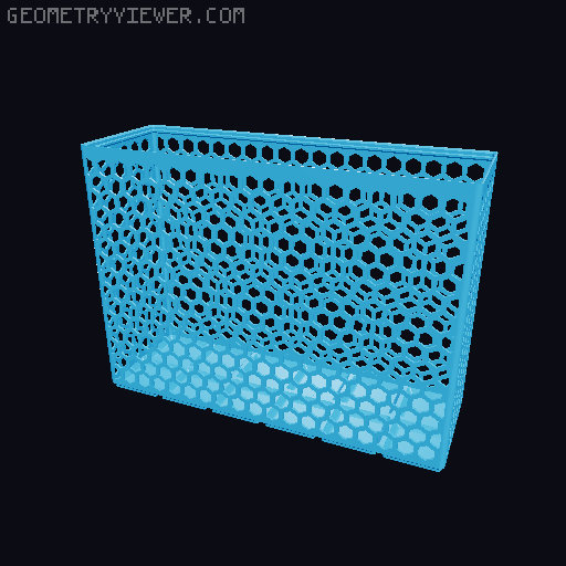 Gridfinity Hex Bins Light all sizes 3D model thumbnail