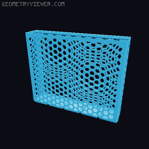 Gridfinity Hex Bins Light (rotated grid) all sizes 3D model thumbnail
