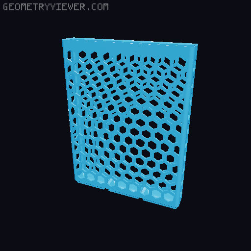 Gridfinity Hex Bins Light all sizes 3D model thumbnail