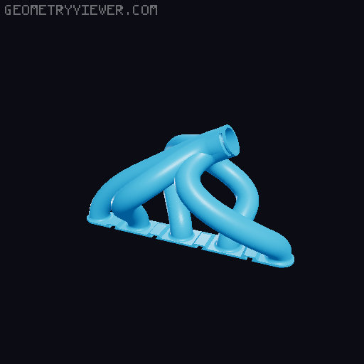 V10 Engine Turbocharged working belt driven Model (printer optimized) 3D model thumbnail