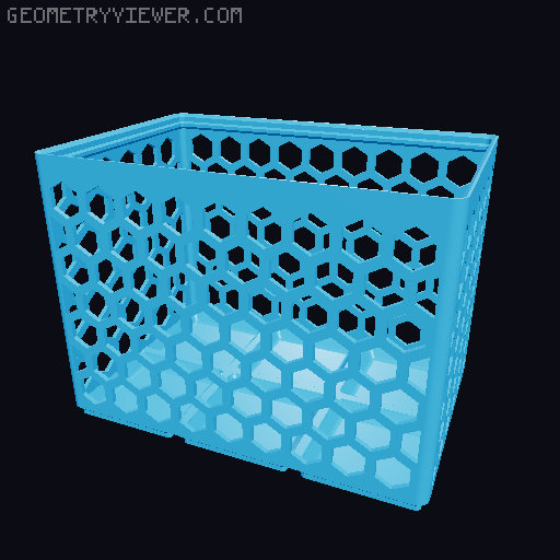 Gridfinity Hex Bins Light all sizes 3D model thumbnail