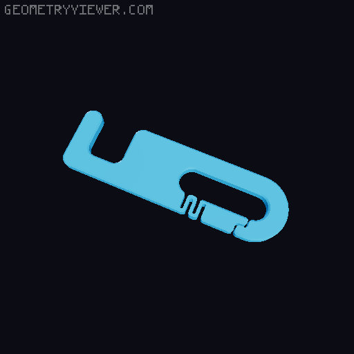Keychain Phone Stand 3D model thumbnail