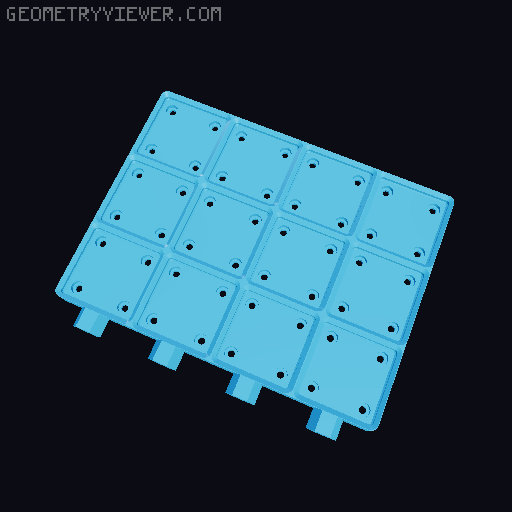 Gridfinity honeycomb wall baseplates 3D model thumbnail