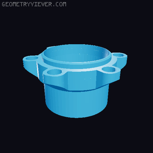 2-1/2" - 63mm / 64mm Magnetic Dust Collection Connectors / Fittings 3D model thumbnail