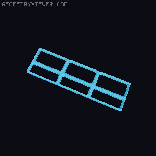 Gridfinity Clip Base - Half Grid Spacers 3D model thumbnail