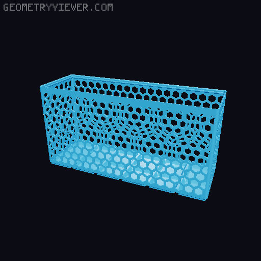 Gridfinity Hex Bins Light all sizes 3D model thumbnail