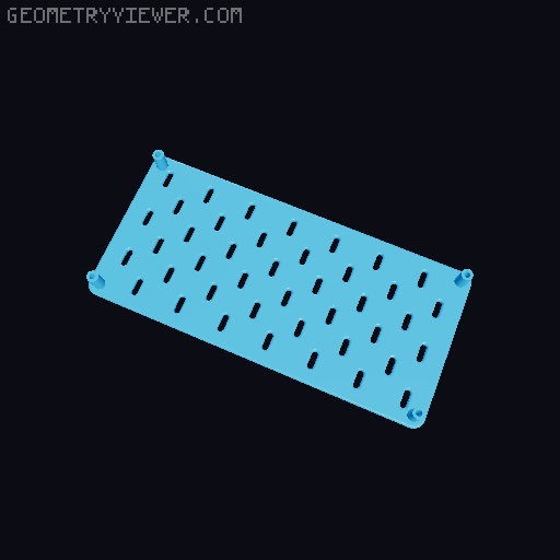Skadis Pegboard, all sizes 80 to 360mm 3D model thumbnail