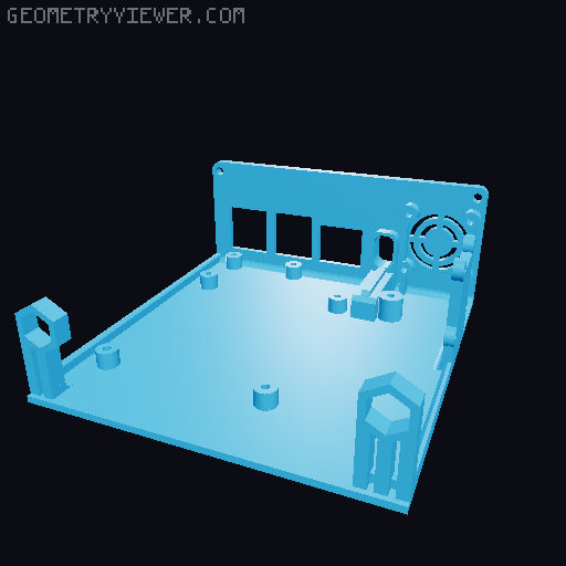 Retro Desktop PC Raspberry Pi case V2 3D model thumbnail