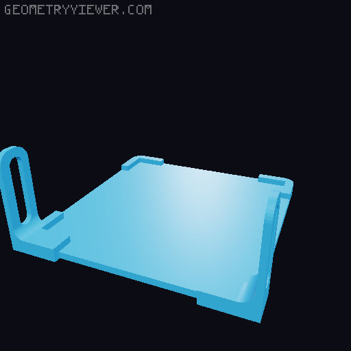 Floating Sticky Note Stencil 3D model thumbnail