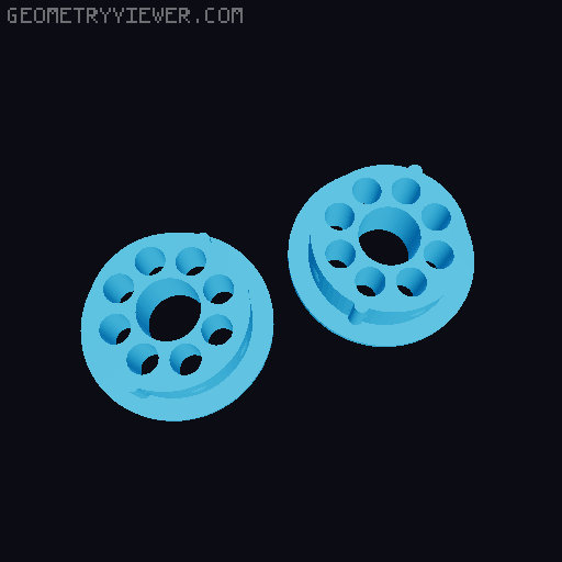 PushRod Engine with Gearbox 3D model thumbnail