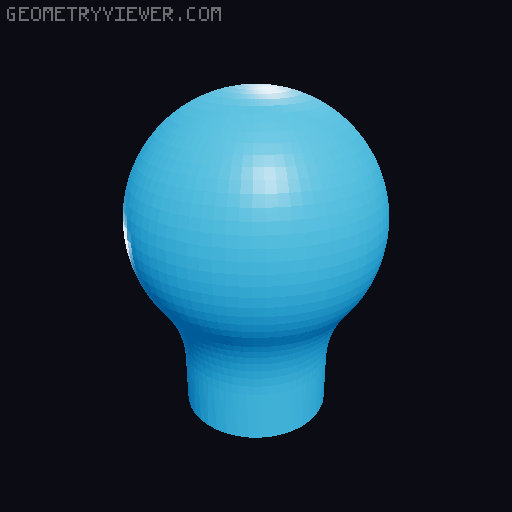 Rebar safety cap 3D model thumbnail