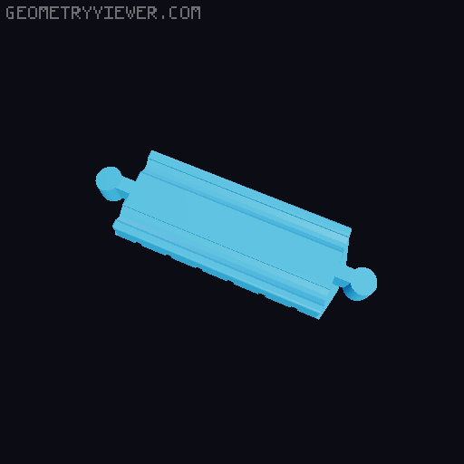 Wooden railway bridge system for Fischertechnik 3D model thumbnail
