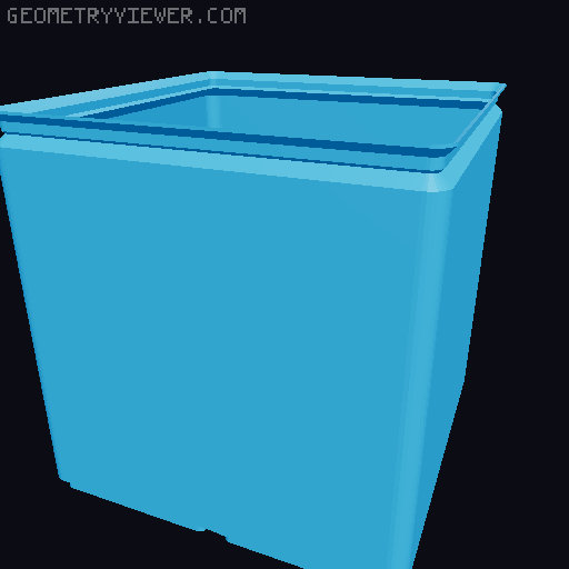 Gridfinity Box (Quick print, lite version, less filament!) 3D model thumbnail