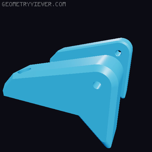 Creality K1 270° Door Hinges w Door Latch 3D model thumbnail