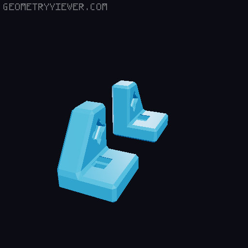 MakABlok - PrintABlok MakerGrid Adapters 3D model thumbnail