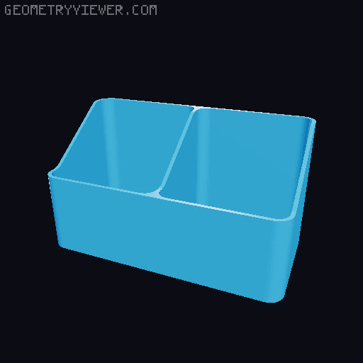 Bin for Ikea skadis - 564 models - hooks need support 3D model thumbnail
