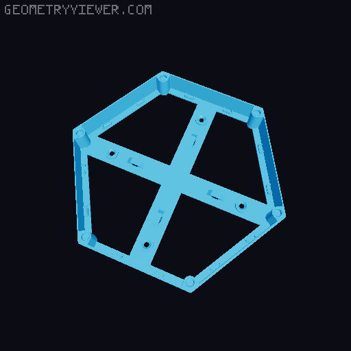 Hexatiles - Hexagon LED Wall tiles 3D model thumbnail