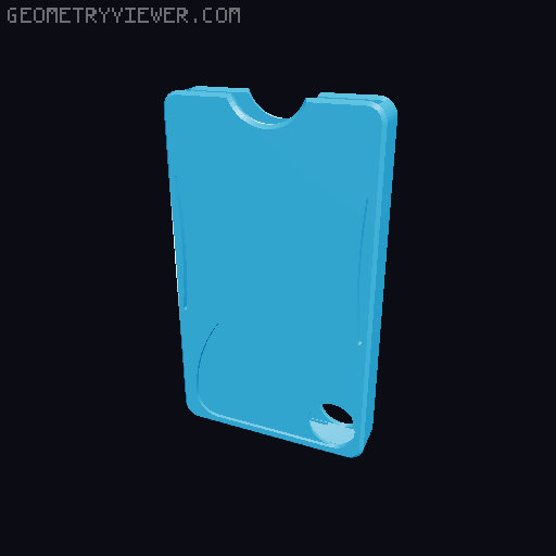 Slim card wallet (8 cards, multicolor, airtag) 3D model thumbnail