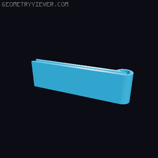 Improved Folding Clamp with ruler for fabric/textiles 3D model thumbnail