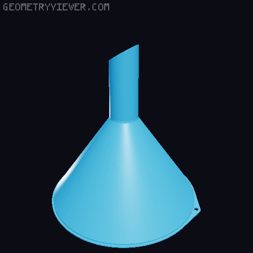 Funnels. Various sizes 25mm to 200mm 3D model thumbnail