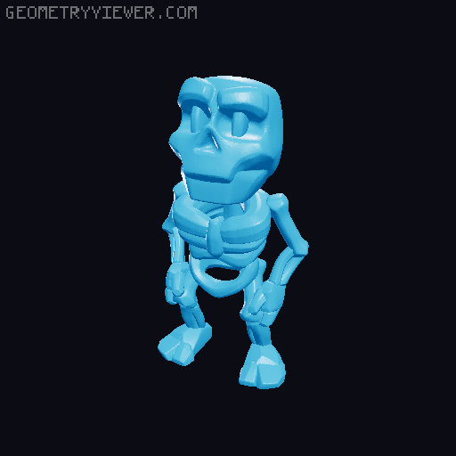 Mini Skeleton - Sculptember Model #8 3D model thumbnail