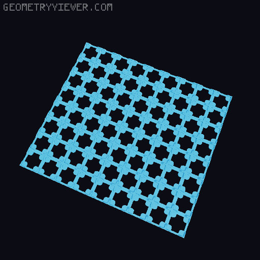Thin Gridfinity Magnet Base - up to 12x12 3D model thumbnail