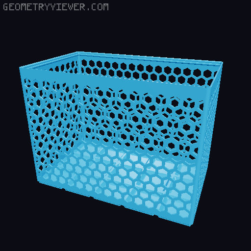 Gridfinity Hex Bins Light all sizes 3D model thumbnail