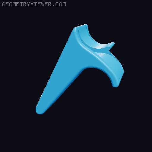 Towel hook 3D model thumbnail