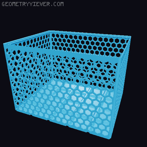 Gridfinity Hex Bins Light all sizes 3D model thumbnail