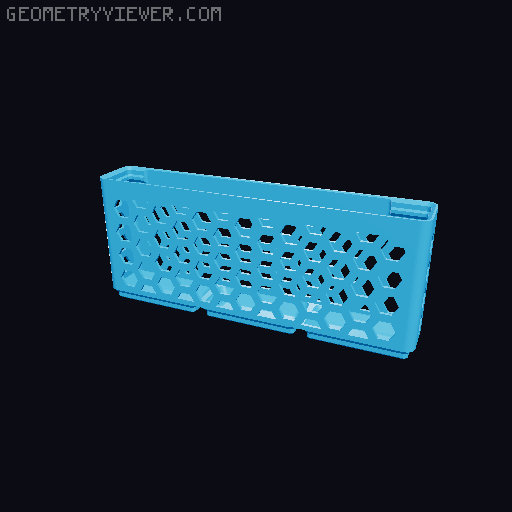 Gridfinity Hex Bins Light (rotated grid) all sizes 3D model thumbnail