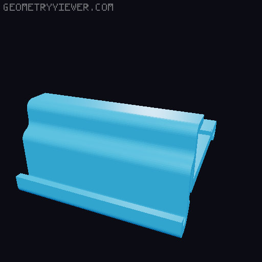 WAGO 221-4xx/6xx DIN Mount 3D model thumbnail