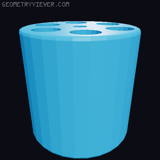 Pill Bottle Insert Drill Holder, customizable 3D model thumbnail