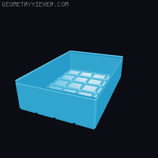 Gridfinity Box (Quick print, lite version, less filament!) 3D model thumbnail
