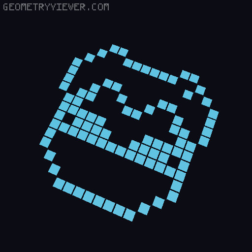 Stormtrooper pixel art fabric 3D model thumbnail
