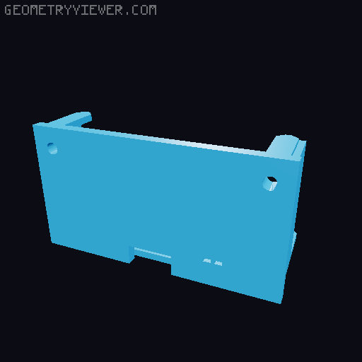 1U Rack Pi Insert - Reversed! 3D model thumbnail