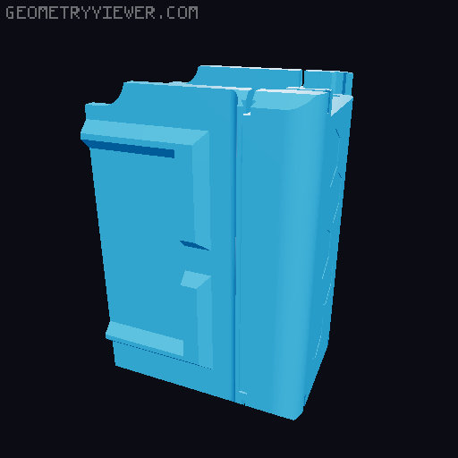 Organizer Box XL Pro 2-3 Slot Holder | With Split Version 3D model thumbnail