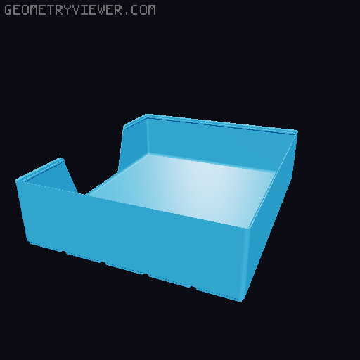 Gridfinity wall cutout collection 3D model thumbnail