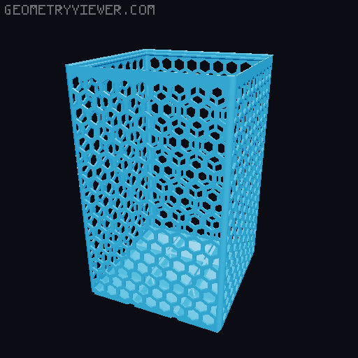 Gridfinity Hex Bins Light all sizes 3D model thumbnail