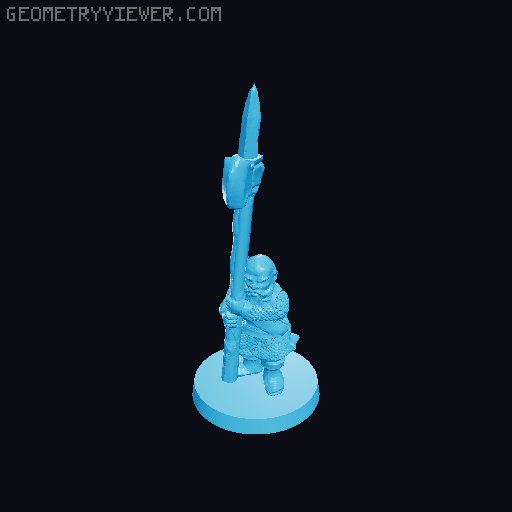 Axemen of Lossarnach 10mm Scale 3D model thumbnail