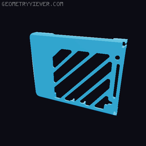 Framework computer mainboard case 3D model thumbnail